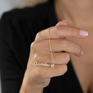 Gold Personalized Stethoscope Name Necklace , Stethoscope Name Necklace , Stethoscope Necklace With Name , Nurse Name Necklace