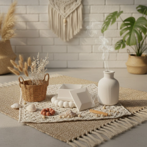 Combo 14 - round bubble tray + Vase + square jewellery box