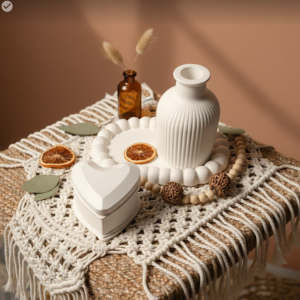 Combo 15 -  bubble tray + Vase + heart jewellery box