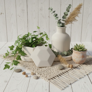 Combo 16 - Trinket tray + Vase + hexagon jewellery box