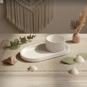 Combo 2 - Trinket tray + Zigzag Candle Holder