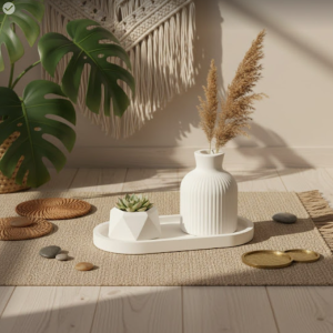 Combo 22 - Trinket tray + hexagon Candle Holder + Vase