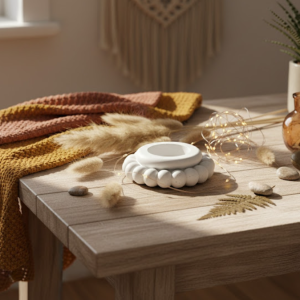 Combo 4 - round bubble tray + Round Candle Holder