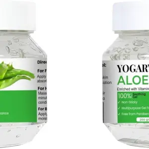 Yogarveda Aloevera Gel For Skin And Hair Smoothing Non Sticky Paraben Free 200G