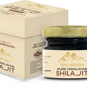 Yogarveda Pure Himalayan Shilajit Resin 20G 100% Ayurvedic Energy And Immunity Booster (20 G)”