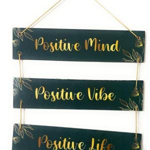 VIBHSA Designer Wooden Hanging for Home Decor | Office | Living Room |Bedroom | Gifts | Positive Quotes Decorative Items | House Decoration