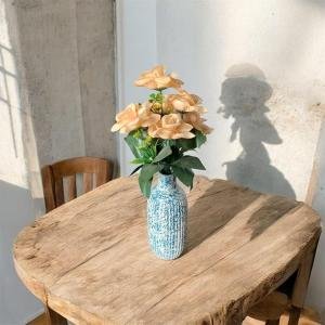 VIBHSA Decorative Flower Vase for Home Décor | Modern Tabletop Vase for Living Room, Bedroom, Office & Dining Table