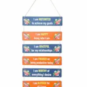 VIBHSA Inspirational Wall Hanging With Positive Quote Wooden Decorative Wall Art|Home Decor Wall Hanger