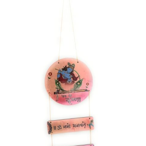 VIBHSA Krishna Mantra Wall Hangings Home Decor Items For Living Room Bedroom Hall Home Office-Hindu God Wall Art Multicolor