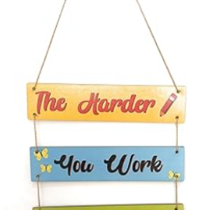 Vibhsa Inspirational Wooden Wall Hanging Featuring Positive Quote | MDF Decorative Art for Living Room Decor, Office Space, Cafe Interior