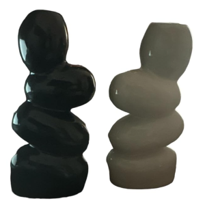 VIBHSA Ceramic Vase for Rustic Home Decor - Flower Vases for Modern Wedding Farmhouse Living Room