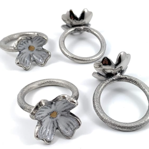 Flower Napkin Rings Set of 4 (Rustic Flower)