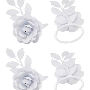 Vibhsa Flower Napkin Rings Flower Napkin Rings for Wedding Banquet Birthday Party