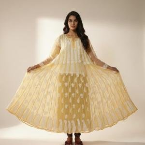 Lucknowi Hand Embroidered Chikankari Kurta