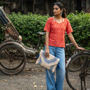 Rayon Printed Short Kurti