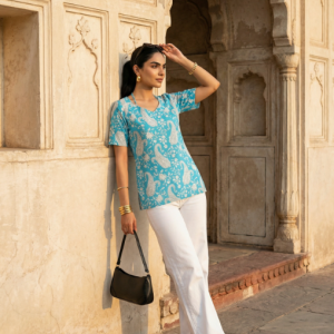 Rayon Printed Short kurtis
