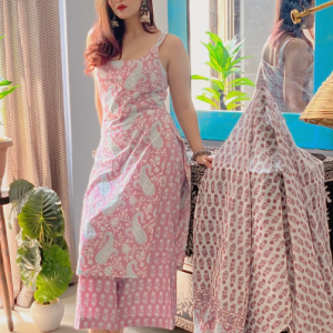 Rayon Kurti With Pant And dupatta sets