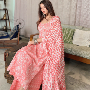 Rayon Printed Kurti With Pant and Duaptta sets