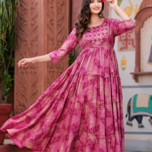 Rayon Printed Gown
