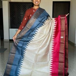 Semi Pattu Sarees With Beautiful Pallu
