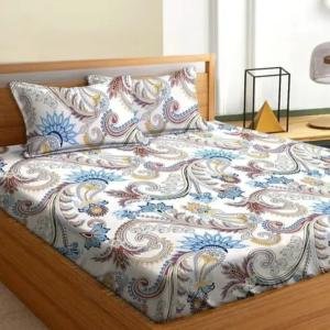 Homdazal glace cotton fiited bedsheet