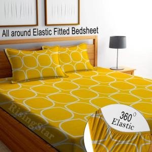 Homdazal glace cotton fiited bedsheet