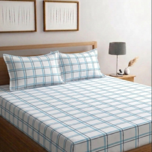 220 TC Cotton Contrast Pillow Elastic Fitted Bedsheet| Cotton bedsheet| trending bedsheet
