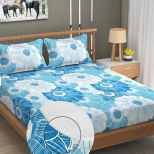 220 TC Cotton Contrast Pillow Elastic Fitted Bedsheet| Cotton bedsheet| trending bedsheet