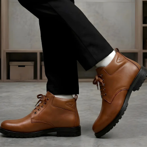 Latest Premium Goat Leather Men Safety Boots | Heavy Duty Industrial Work Boots for Men | Fashion Anti-Slip Durable Construction  Shoes For men