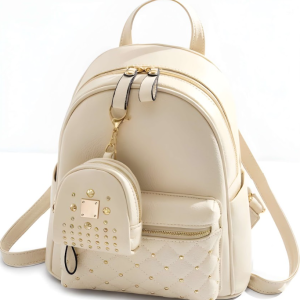 Latest Trendy Women’s Pink Backpack | Lightweight & Durable PU Leather School/College Bag | Adjustable Straps with Dual Handles