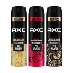 Axe Long Lasting Deodorant Body spray for Men - Intense, Dark Temptation, and Gold Temptation (215 ml) Pack of 1