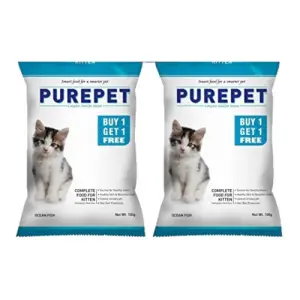 Purepet Ocean Fish Adult Dry Cat Food, 250gm Buy 1 Get 1 Free, Adult Cat Food, Ocean Fish . Healthy Skin & Coat. Hair Ball Protection.