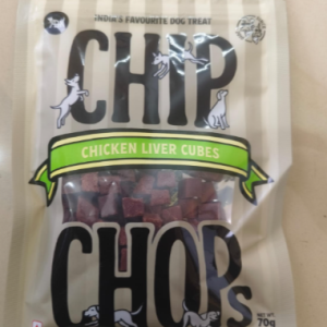 Chip Chops Chicken Liver Cubes Dog Treat, Easily Digestible, Healthy Dog Treat, Suitable for All Dog Breeds, Each 70gm