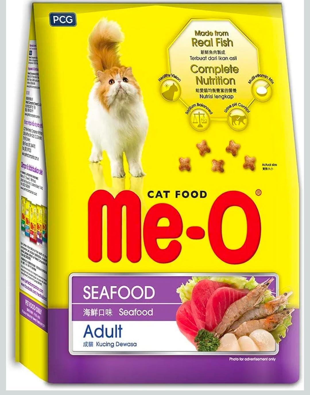 Me-O Adult Cat Food Seafood Flavor 400 gm