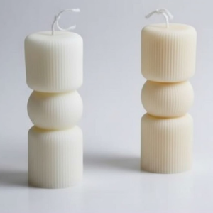 Decorative Scented Spiral Pillar Candle ( pack of 2)