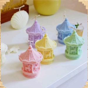 Carousel Beeswax Candle | Merry-Go-Round Carnivol Horse Candle(pack of 1)