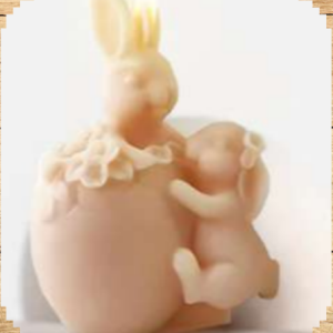 Rabbit Couple Candle (pack of 1)