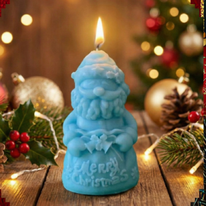 Santa Pillar Candle (pack of 1 )