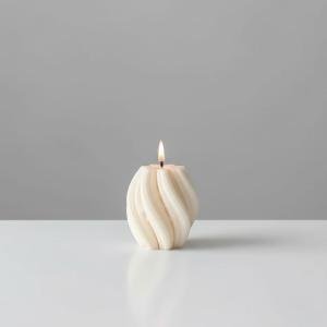 twisted Sculptural Soy Wax Candle for Home Decor Aesthetic Handmade Candle (Pack Of 2 )