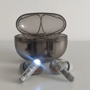 Heyuva Air dopes 191 Bass Sound Earbuds in The Ear, Crystal Transparent Designed Earbuds