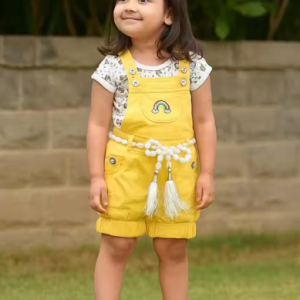 Bublee Dublee Kids Yellow Denim Dungree