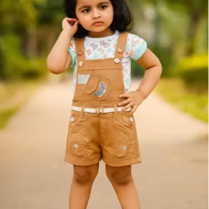 Bublee Dublee Trendy Girls Denim Dungaree