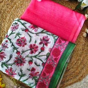 Beautiful Ultra HD Ink high quality Digital printing with wax finishing in saree