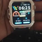 AVR Q11 LAXAFIT Sports Smartwatch, Heart Rate Monitor, Temperature Display, Silver Smartwatch