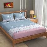 Homdazal glace cotton fiited bedsheet