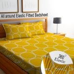Homdazal glace cotton fiited bedsheet