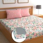 Presents Luxurious Super soft Cotton Feel bedsheet for Double Bed King Size with 2 Pillow