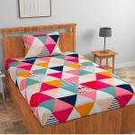 Glace Cotton Floral Luxurious Beautiful Soft Comfort Designer Floral Pattern 1 Single Size Bed bedsheet and 1 Pillow Cover