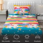 Glace Cotton Floral Luxurious Beautiful Soft Comfort Designer Floral Pattern 1 Single Size Bed bedsheet and 1 Pillow Cover
