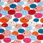 Double Bed Fitted Bedsheet – Smile Print with 2 Pillow Covers